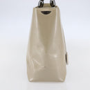 Christian Dior Maris Pearl Tote Bag Patent leather Beige Auth 146601-3