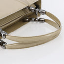 Christian Dior Maris Pearl Tote Bag Patent leather Beige Auth 146601-9