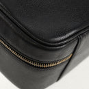 CHANEL COCO Mark Vanity Hand Bag Caviar Skin Black Gold CC Auth 146602A-11