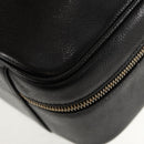 CHANEL COCO Mark Vanity Hand Bag Caviar Skin Black Gold CC Auth 146602A-12