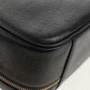 CHANEL COCO Mark Vanity Hand Bag Caviar Skin Black Gold CC Auth 146602A-13
