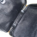 CHANEL COCO Mark Vanity Hand Bag Caviar Skin Black Gold CC Auth 146602A-17