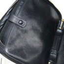 CHANEL COCO Mark Vanity Hand Bag Caviar Skin Black Gold CC Auth 146602A-18