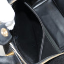 CHANEL COCO Mark Vanity Hand Bag Caviar Skin Black Gold CC Auth 146602V-29