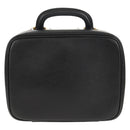 CHANEL COCO Mark Vanity Hand Bag Caviar Skin Black Gold CC Auth 146602A-4