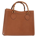GUCCI Bamboo Hand Bag Leather Brown Gold 002 2853 0260 0 Auth 146606-1