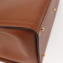 GUCCI Bamboo Hand Bag Leather Brown Gold 002 2853 0260 0 Auth 146606-9