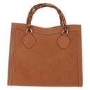 GUCCI Bamboo Hand Bag Leather Brown Gold 002 2853 0260 0 Auth 146606-2