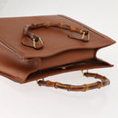 GUCCI Bamboo Hand Bag Leather Brown Gold 002 2853 0260 0 Auth 146606-6