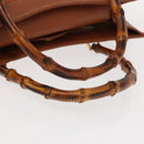 GUCCI Bamboo Hand Bag Leather Brown Gold 002 2853 0260 0 Auth 146606-7