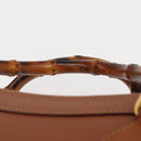 GUCCI Bamboo Hand Bag Leather Brown Gold 002 2853 0260 0 Auth 146606-8