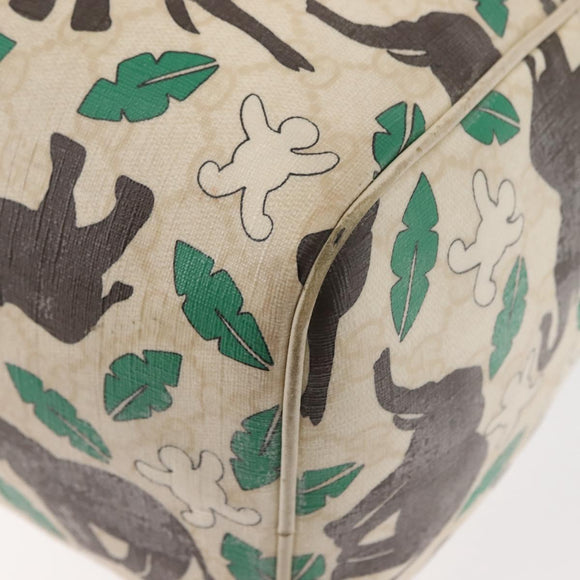 GUCCI GG Supreme Hand Bag PVC White 189895 Auth 146608