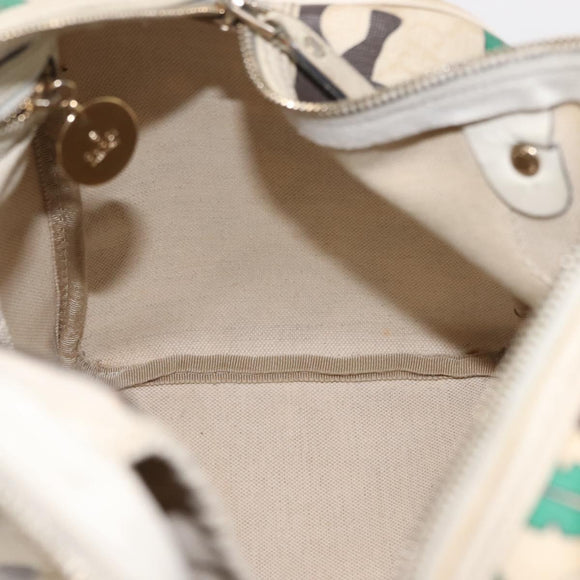 GUCCI GG Supreme Hand Bag PVC White 189895 Auth 146608