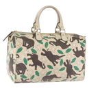 GUCCI GG Supreme Hand Bag PVC White 189895 Auth 146608-1