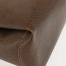 GUCCI Hand Bag Leather Vintage Gold Brown Auth 146612-9