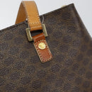 CELINE Macadam Canvas Tote Bag PVC Leather Brown Gold Auth 146613-17