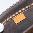 CELINE Macadam Canvas Tote Bag PVC Leather Brown Gold Auth 146613-18