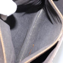 CELINE Macadam Canvas Tote Bag PVC Leather Brown Gold Auth 146613-21