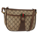 GUCCI GG Supreme Web Sherry Line Bag PVC Beige Gold 89 02 032 Auth 146615-1
