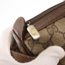 GUCCI GG Supreme Web Sherry Line Bag PVC Beige Gold 89 02 032 Auth 146615-10