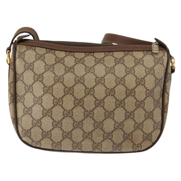 GUCCI GG Supreme Web Sherry Line Bag PVC Beige Gold 89 02 032 Auth 146615 - 0