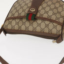 GUCCI GG Supreme Web Sherry Line Bag PVC Beige Gold 89 02 032 Auth 146615-6