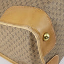 GUCCI Micro GG Supreme Hand Bag PVC Leather Vintage Beige Gold Auth 146616-15