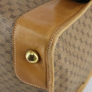 GUCCI Micro GG Supreme Hand Bag PVC Leather Vintage Beige Gold Auth 146616-16