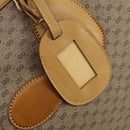 GUCCI Micro GG Supreme Hand Bag PVC Leather Vintage Beige Gold Auth 146616-18