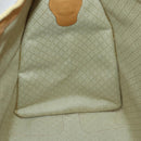 GUCCI Micro GG Supreme Hand Bag PVC Leather Vintage Beige Gold Auth 146616-21