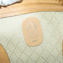 GUCCI Micro GG Supreme Hand Bag PVC Leather Vintage Beige Gold Auth 146616-12