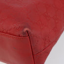 GUCCI GG Canvas Guccissima Tote Bag Leather Gold Red 211137 Auth 146617-8