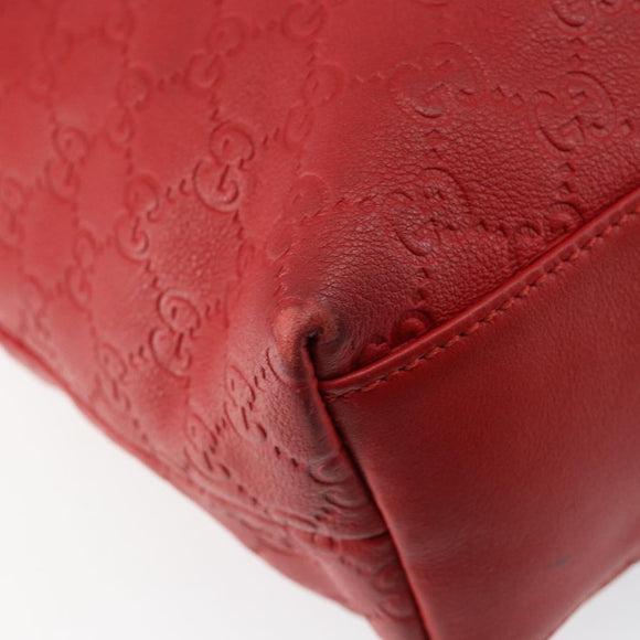 GUCCI GG Canvas Guccissima Tote Bag Leather Gold Red 211137 Auth 146617