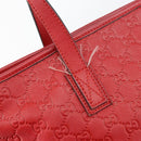 GUCCI GG Canvas Guccissima Tote Bag Leather Gold Red 211137 Auth 146617-9