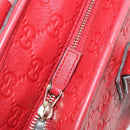 GUCCI GG Canvas Guccissima Tote Bag Leather Gold Red 211137 Auth 146617-19