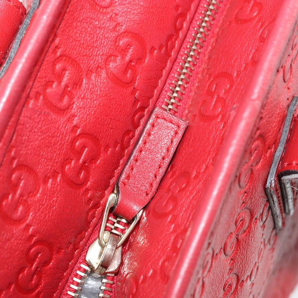 GUCCI GG Canvas Guccissima Tote Bag Leather Gold Red 211137 Auth 146617