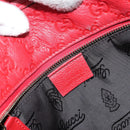 GUCCI GG Canvas Guccissima Tote Bag Leather Gold Red 211137 Auth 146617-20