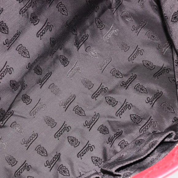 GUCCI GG Canvas Guccissima Tote Bag Leather Gold Red 211137 Auth 146617