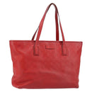 GUCCI GG Canvas Guccissima Tote Bag Leather Gold Red 211137 Auth 146617-1