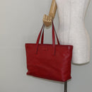 GUCCI GG Canvas Guccissima Tote Bag Leather Gold Red 211137 Auth 146617-24