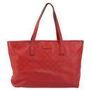 GUCCI GG Canvas Guccissima Tote Bag Leather Gold Red 211137 Auth 146617-13
