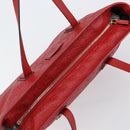 GUCCI GG Canvas Guccissima Tote Bag Leather Gold Red 211137 Auth 146617-6