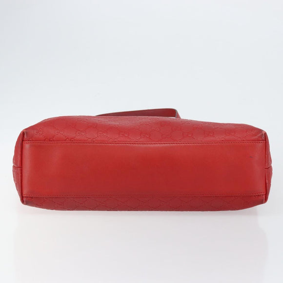 GUCCI GG Canvas Guccissima Tote Bag Leather Gold Red 211137 Auth 146617