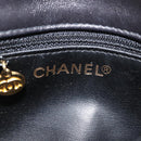 CHANEL Waist pouch Matelasse Waist bag Leather Black Gold CC Auth 146618-20