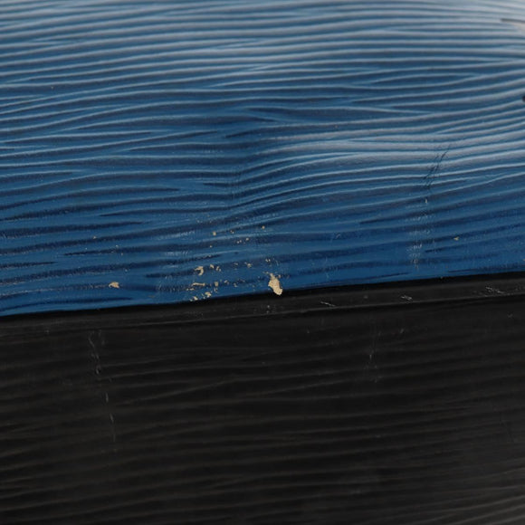 LOUIS VUITTON Epi Petit Noe Shoulder Bag Bicolor Black Blue M44152 Auth 146621