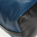 LOUIS VUITTON Epi Petit Noe Shoulder Bag Bicolor Black Blue M44152 Auth 146621-16