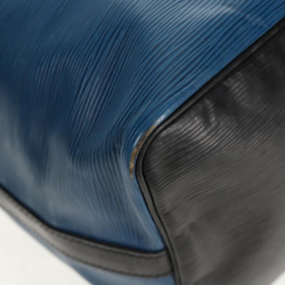 LOUIS VUITTON Epi Petit Noe Shoulder Bag Bicolor Black Blue M44152 Auth 146621