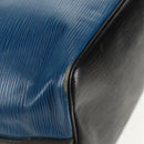 LOUIS VUITTON Epi Petit Noe Shoulder Bag Bicolor Black Blue M44152 Auth 146621-18