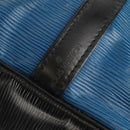LOUIS VUITTON Epi Petit Noe Shoulder Bag Bicolor Black Blue M44152 Auth 146621-19