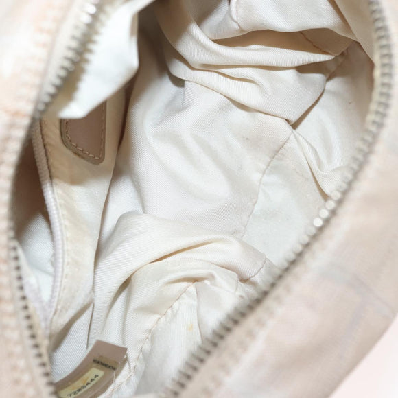 CHANEL New Travel Line Shoulder Bag Nylon Beige CC Auth 146622